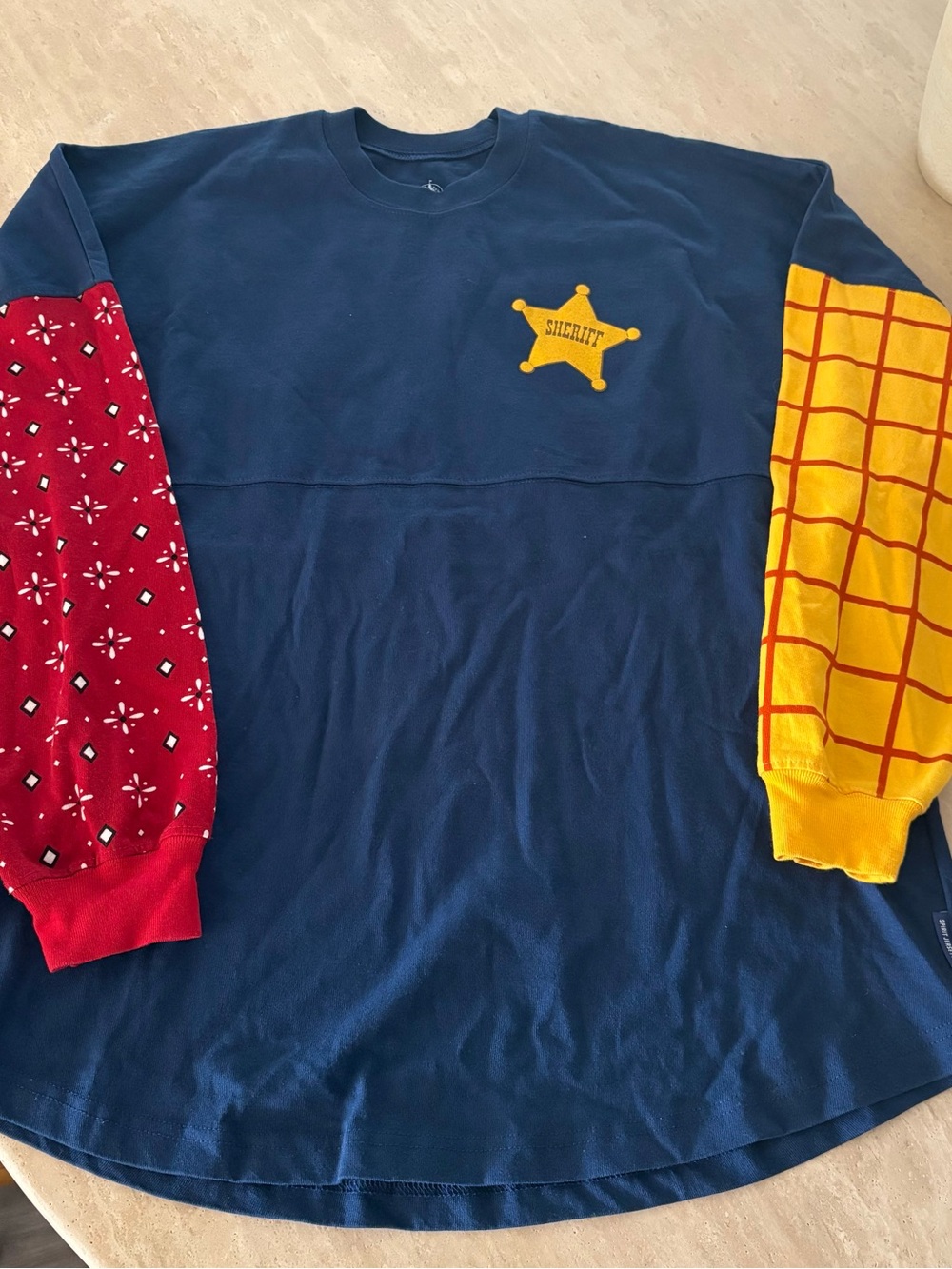 Disney Navy Tee with Gold Sheriff Star